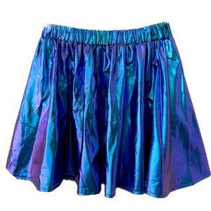 NWOT Blue and purple metallic skirt